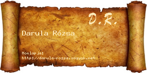 Darula Rózsa névjegykártya